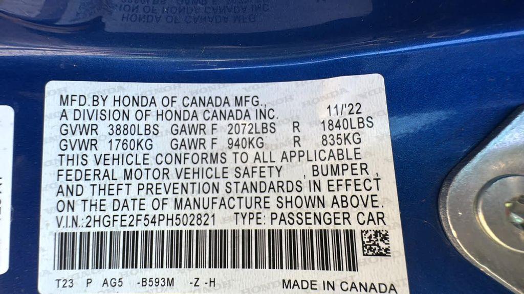 used 2023 Honda Civic car, priced at $23,999