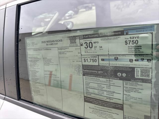 new 2025 Nissan Kicks car, priced at $26,184