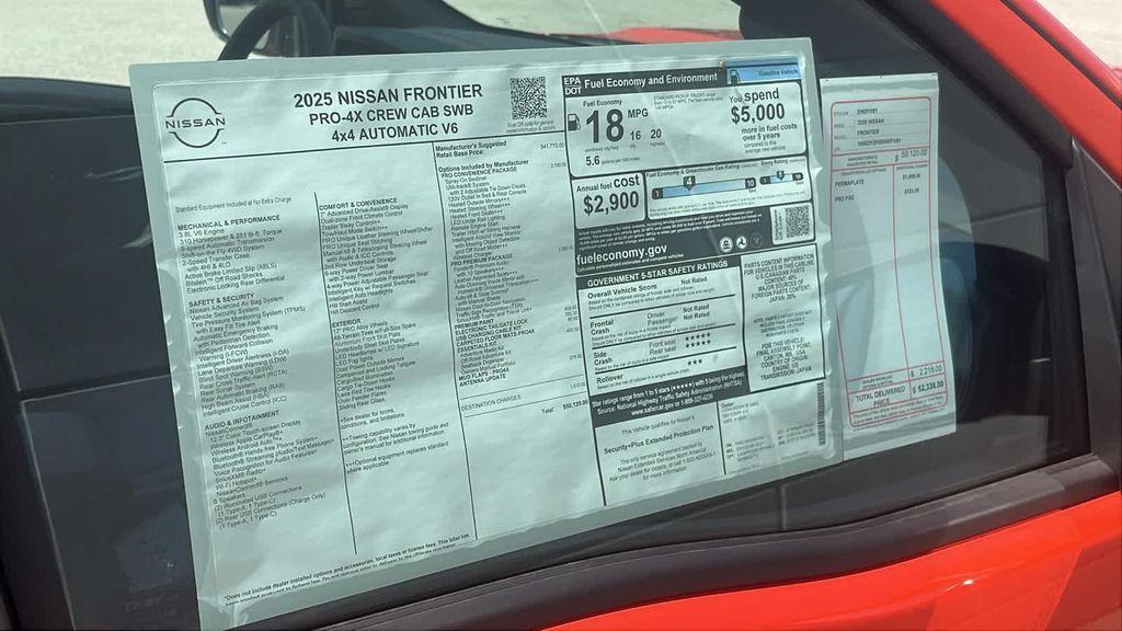 new 2025 Nissan Frontier car, priced at $47,413