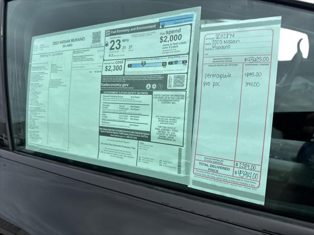 new 2025 Nissan Murano car, priced at $40,568