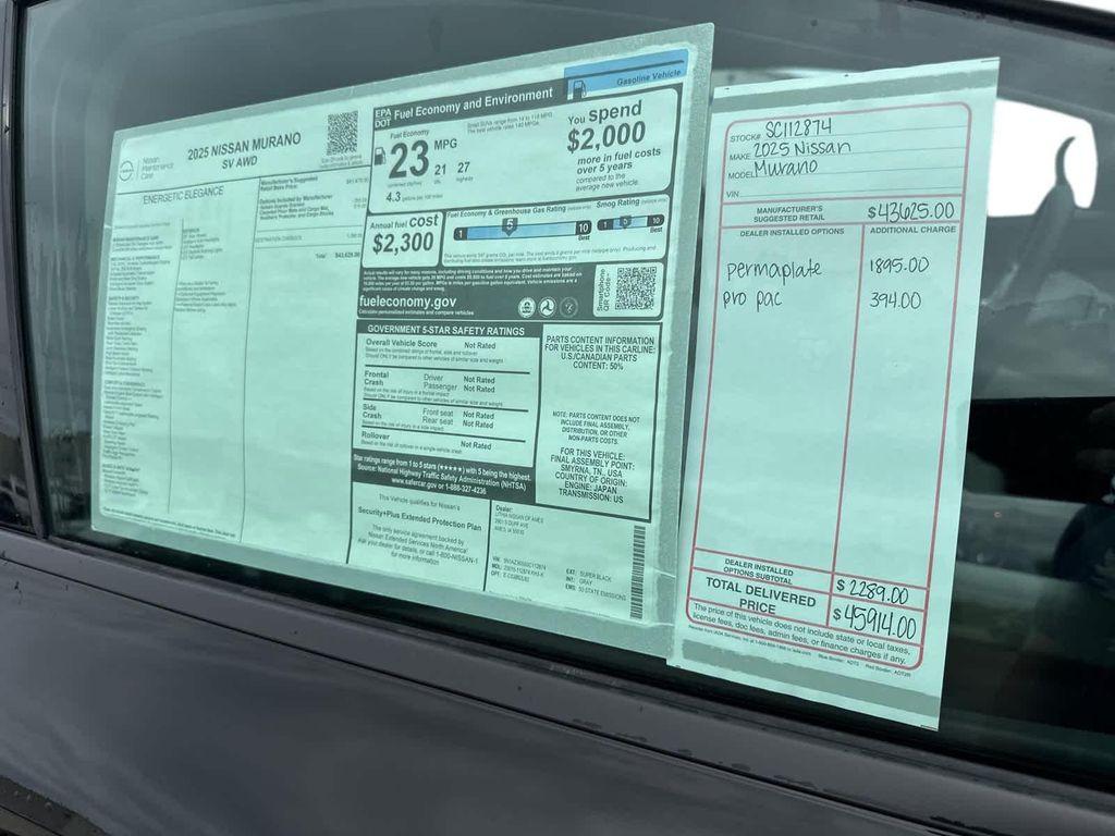 new 2025 Nissan Murano car, priced at $40,568