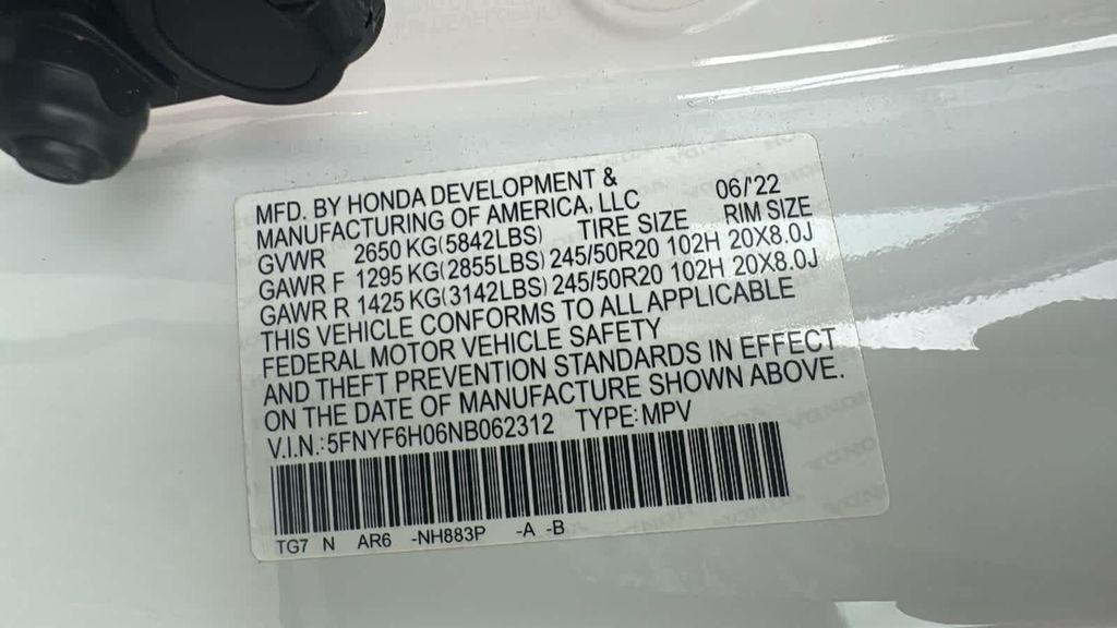 used 2022 Honda Pilot car, priced at $35,999