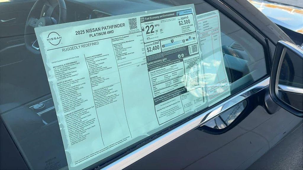 new 2025 Nissan Pathfinder car, priced at $50,432