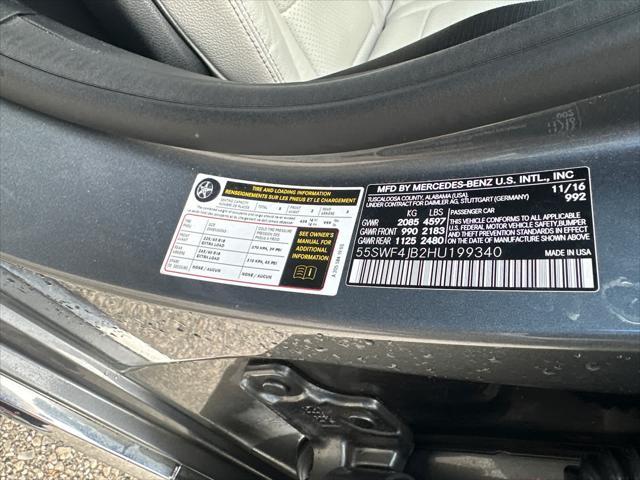 used 2017 Mercedes-Benz C-Class car, priced at $17,999