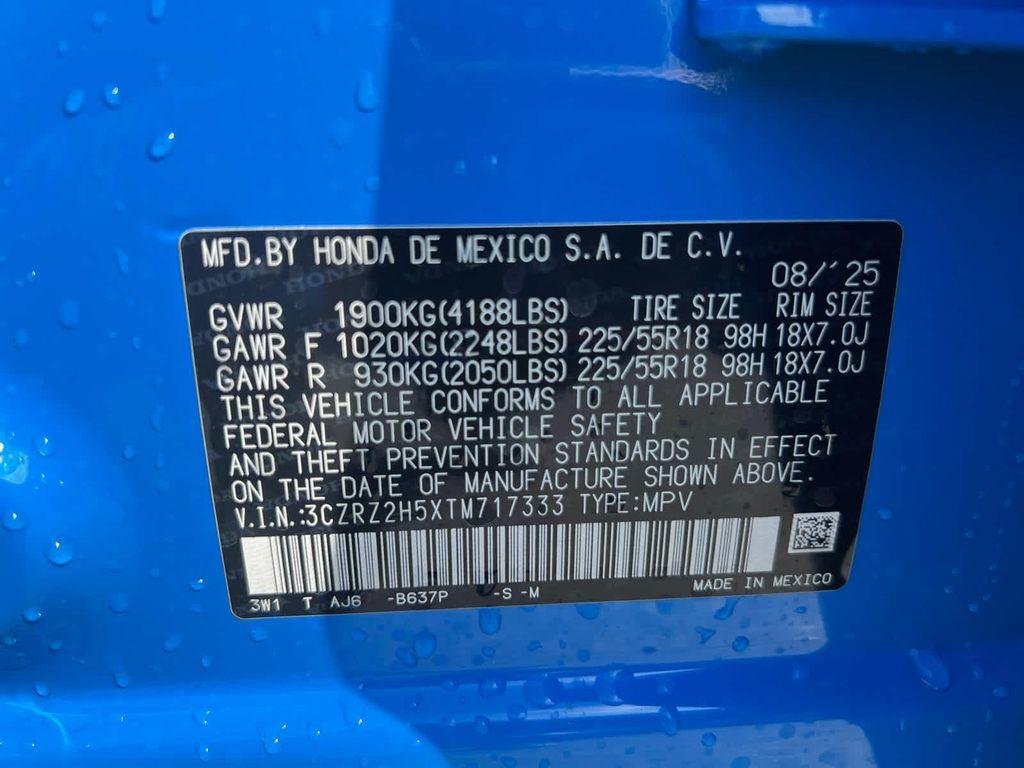 new 2026 Honda HR-V car, priced at $31,405