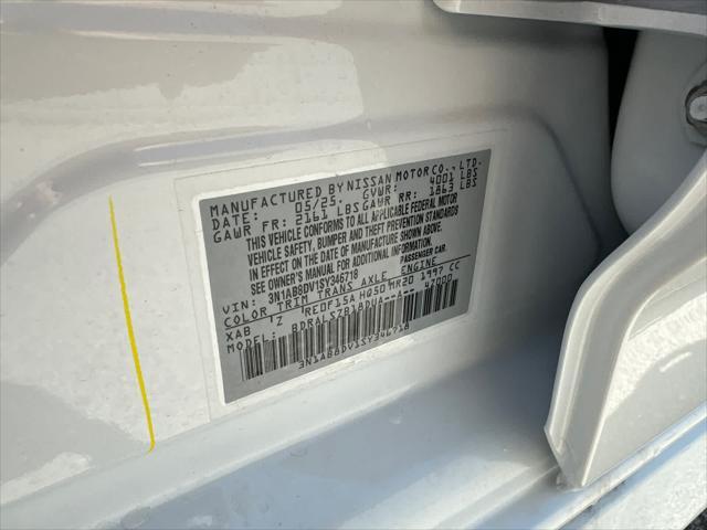 new 2025 Nissan Sentra car, priced at $27,884