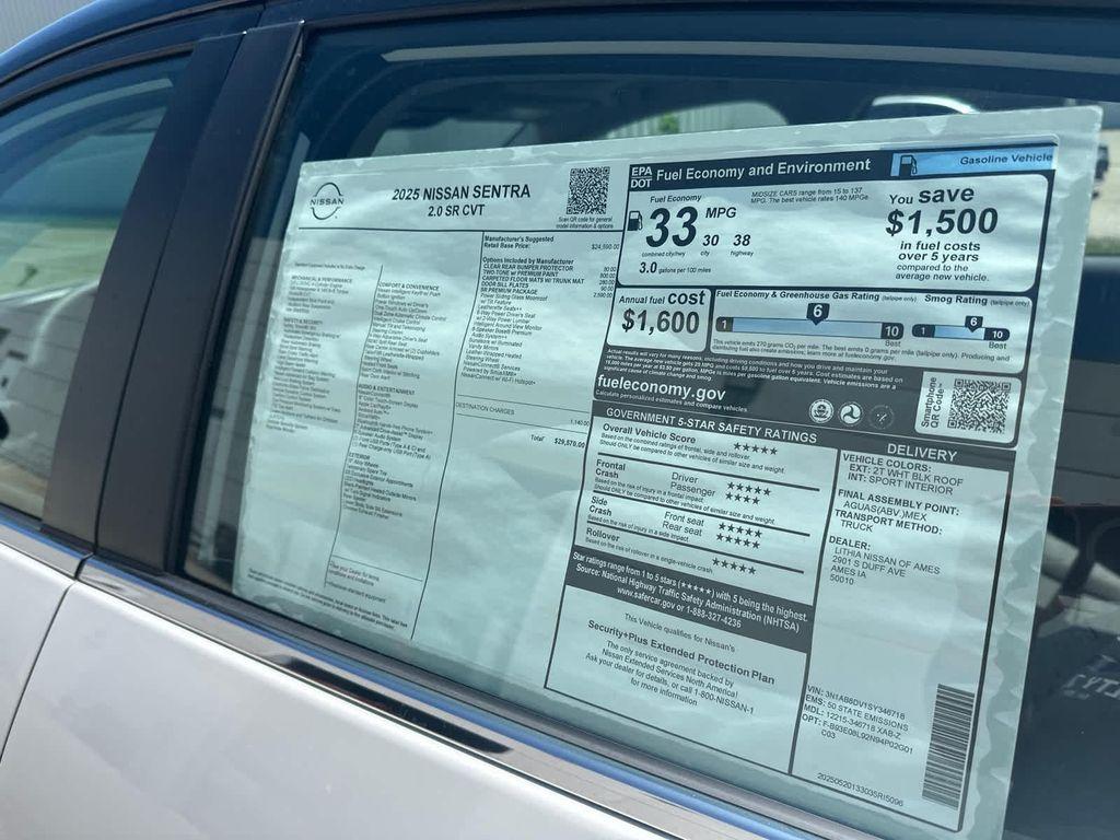 new 2025 Nissan Sentra car, priced at $27,884
