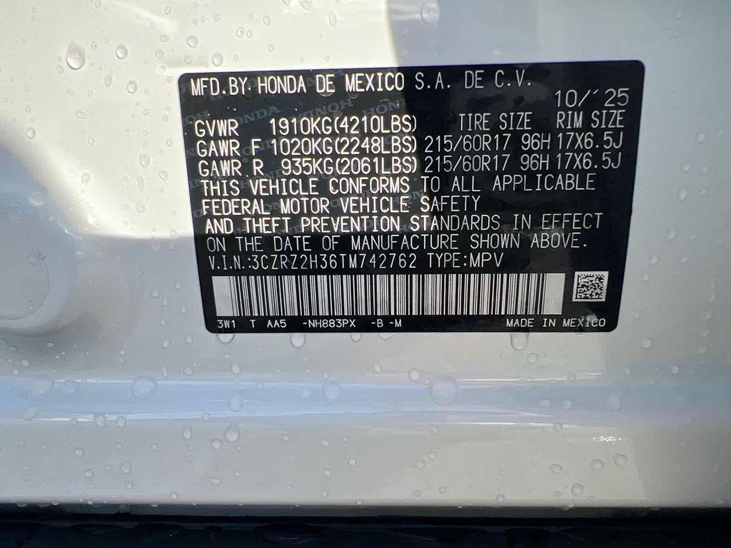 new 2026 Honda HR-V car, priced at $29,605