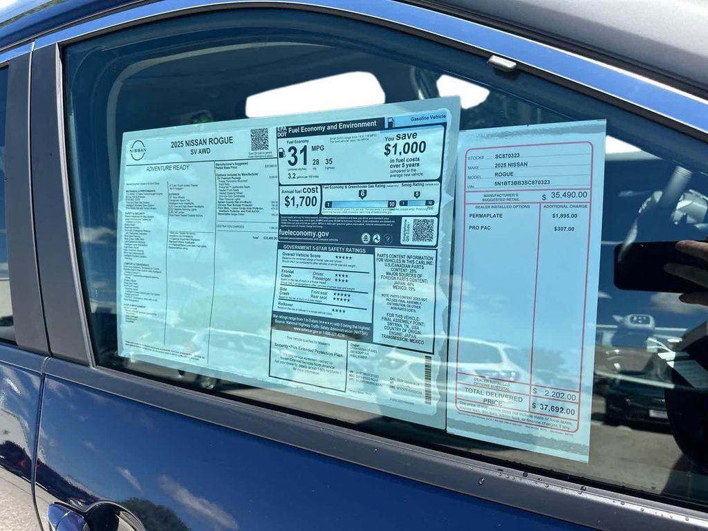new 2025 Nissan Rogue car, priced at $34,042