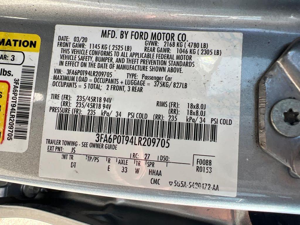 used 2020 Ford Fusion car, priced at $16,499