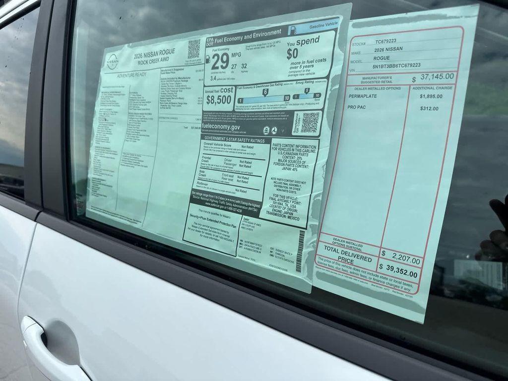 new 2026 Nissan Rogue car, priced at $34,723