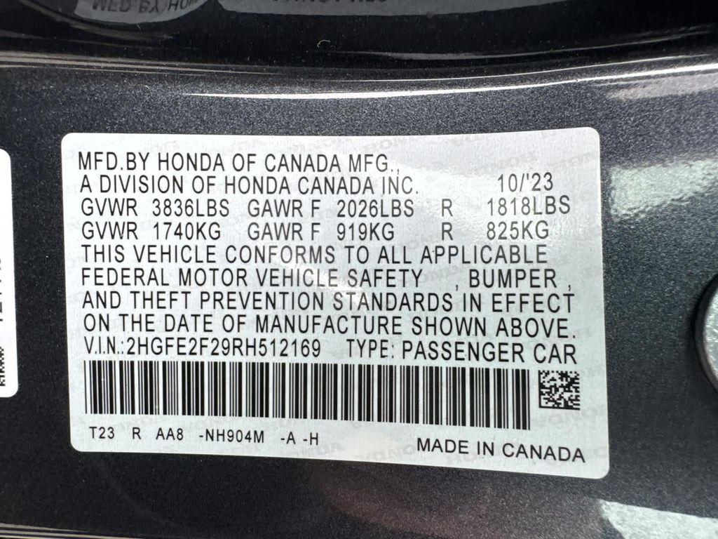 used 2024 Honda Civic car, priced at $24,999