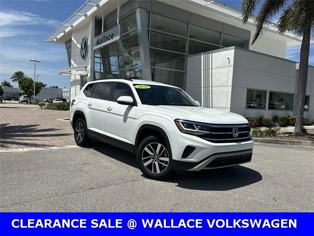 used 2021 Volkswagen Atlas car, priced at $18,898