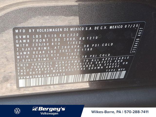 new 2025 Volkswagen Tiguan car, priced at $33,019