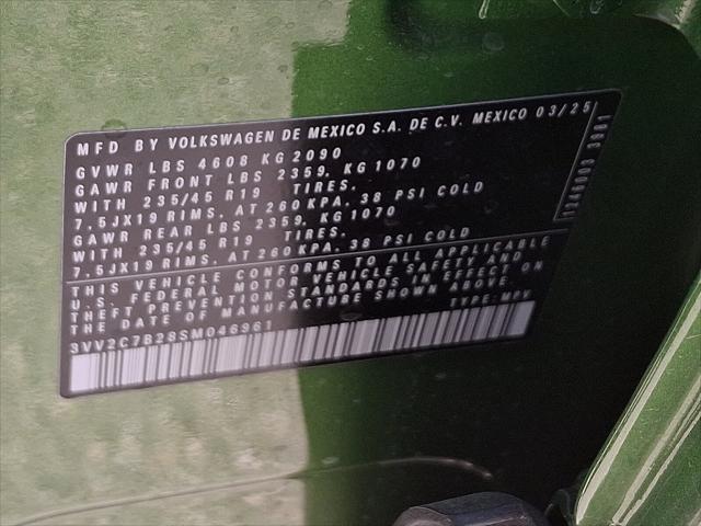 new 2025 Volkswagen Taos car, priced at $32,693
