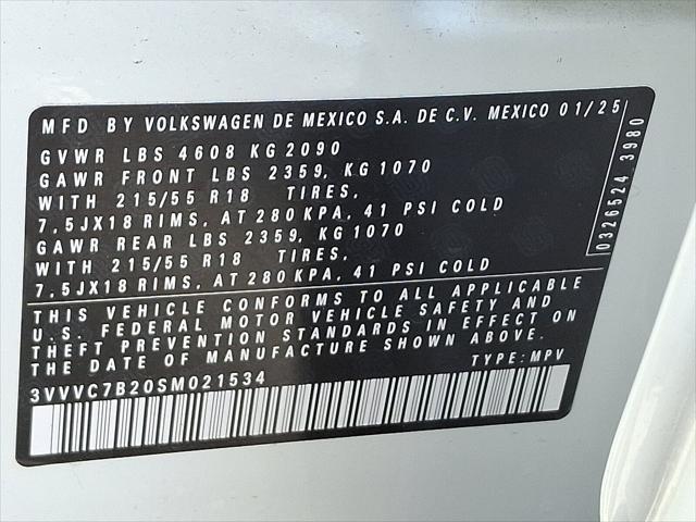 new 2025 Volkswagen Taos car, priced at $31,438
