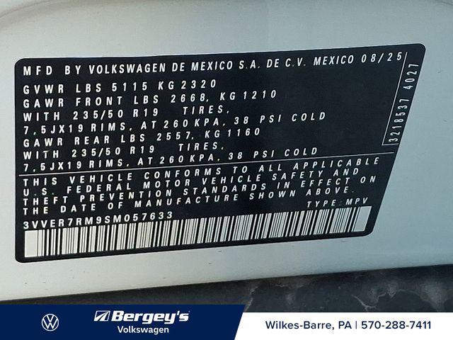 new 2025 Volkswagen Tiguan car, priced at $32,648