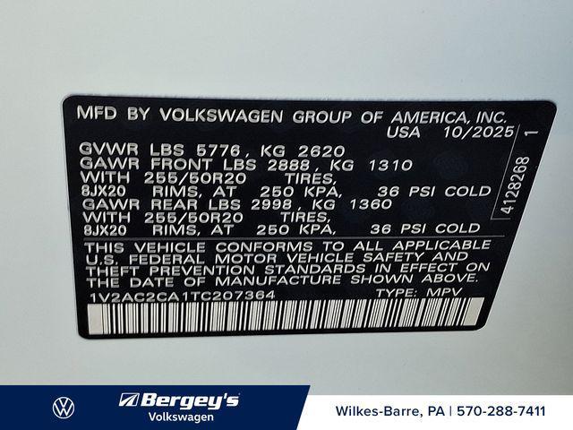 new 2026 Volkswagen Atlas Cross Sport car, priced at $51,277