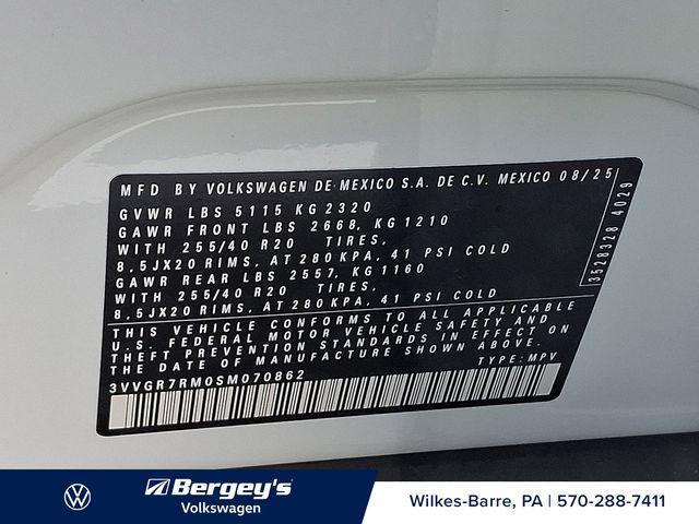 new 2025 Volkswagen Tiguan car, priced at $37,123