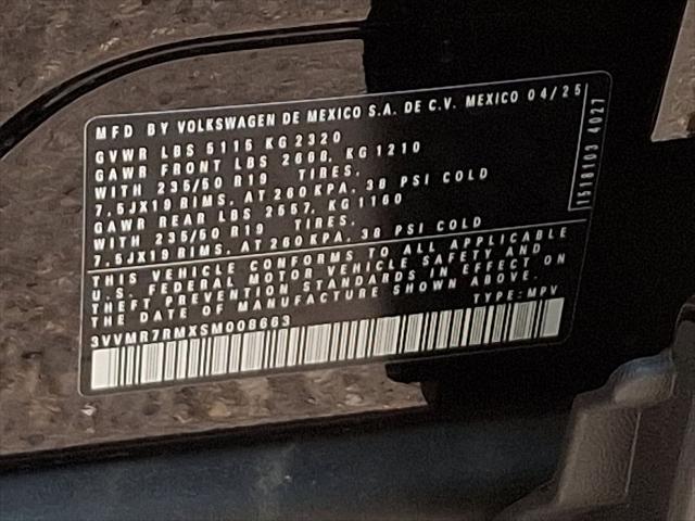 new 2025 Volkswagen Tiguan car, priced at $34,998