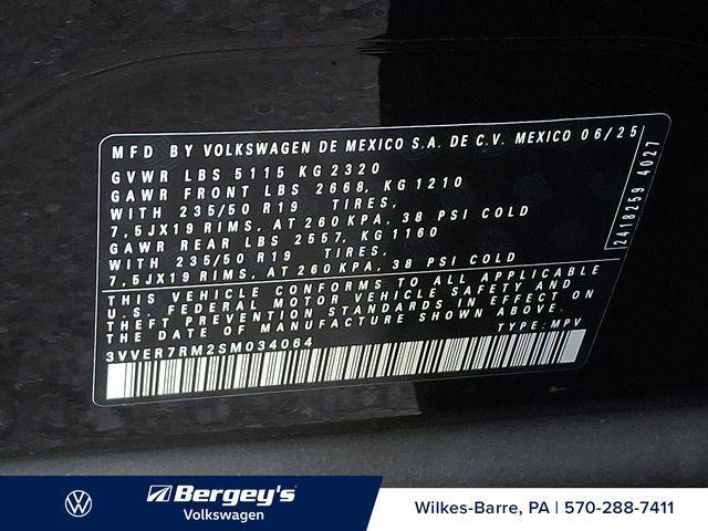 new 2025 Volkswagen Tiguan car, priced at $32,564