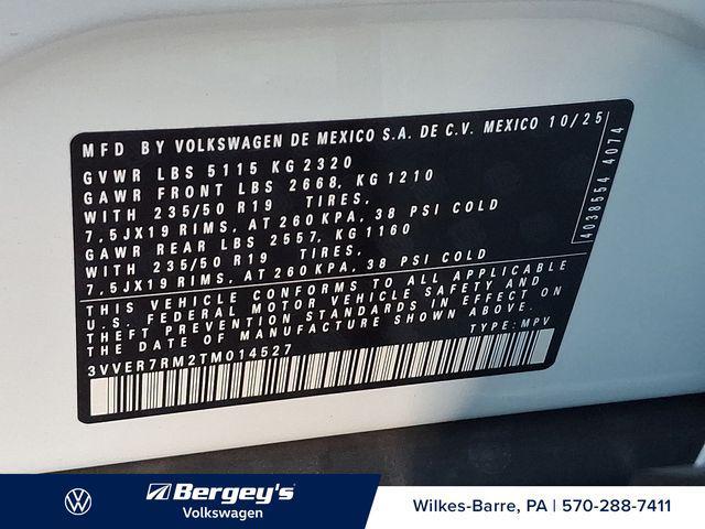 new 2026 Volkswagen Tiguan car, priced at $35,416