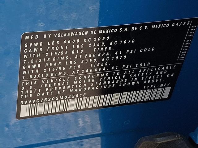 new 2025 Volkswagen Taos car, priced at $32,165
