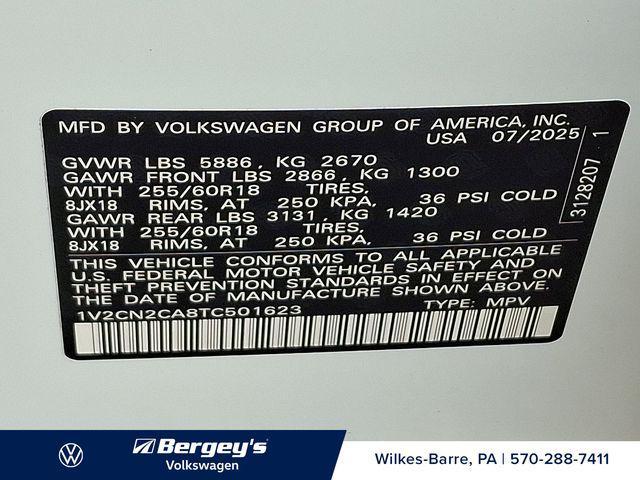 new 2026 Volkswagen Atlas car, priced at $49,137