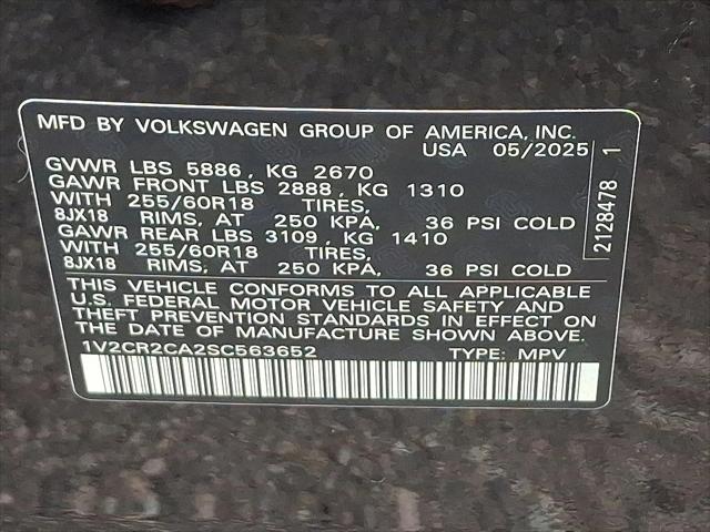 new 2025 Volkswagen Atlas car, priced at $43,808
