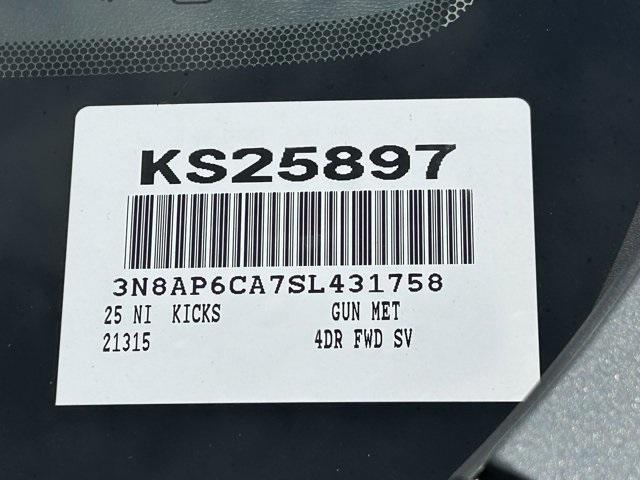 new 2025 Nissan Kicks car, priced at $24,695