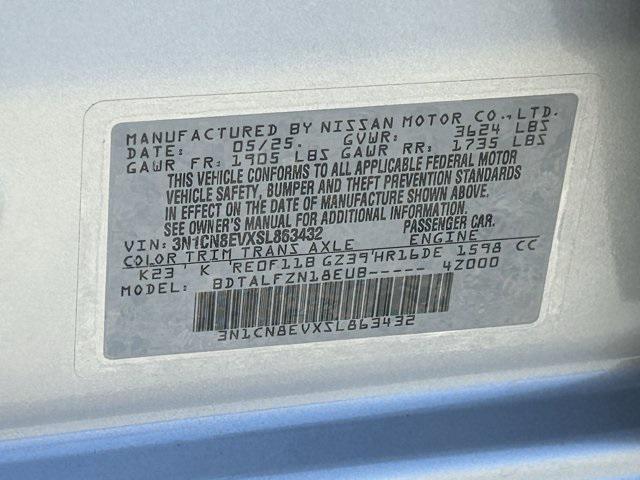 new 2025 Nissan Versa car, priced at $21,911