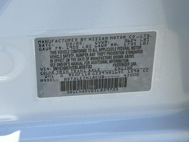 new 2025 Nissan Versa car, priced at $20,264