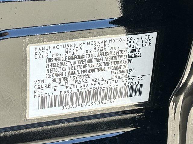 new 2025 Nissan Sentra car, priced at $22,177