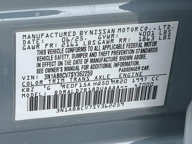 new 2025 Nissan Sentra car, priced at $23,871