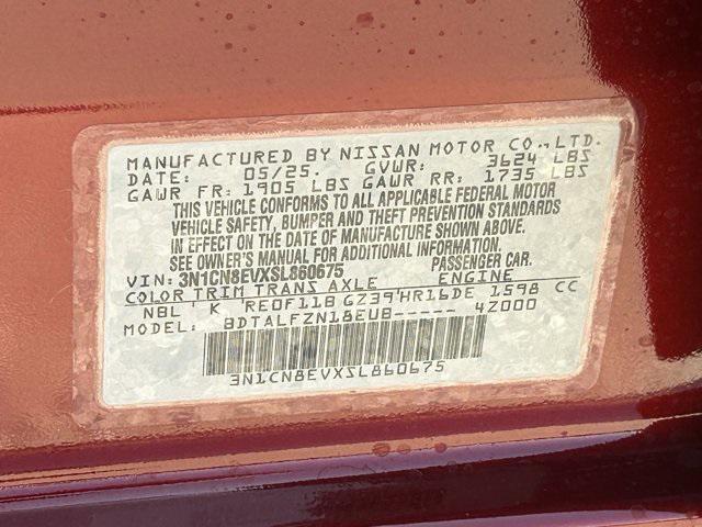 new 2025 Nissan Versa car, priced at $22,315