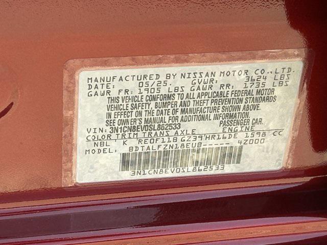 new 2025 Nissan Versa car, priced at $22,315