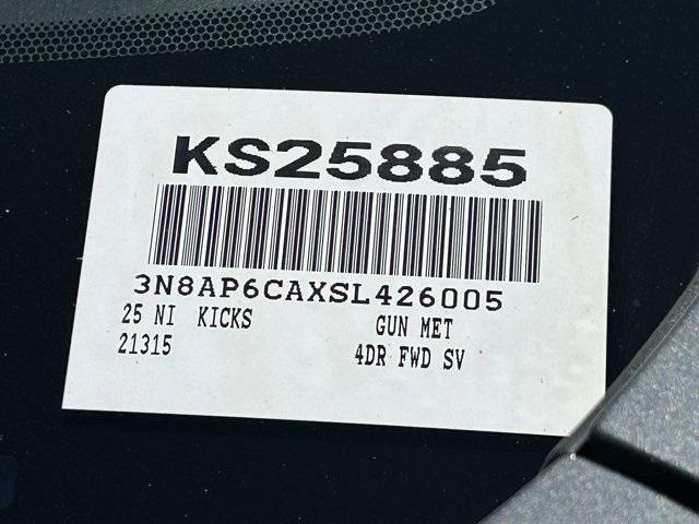 new 2025 Nissan Kicks car, priced at $24,267