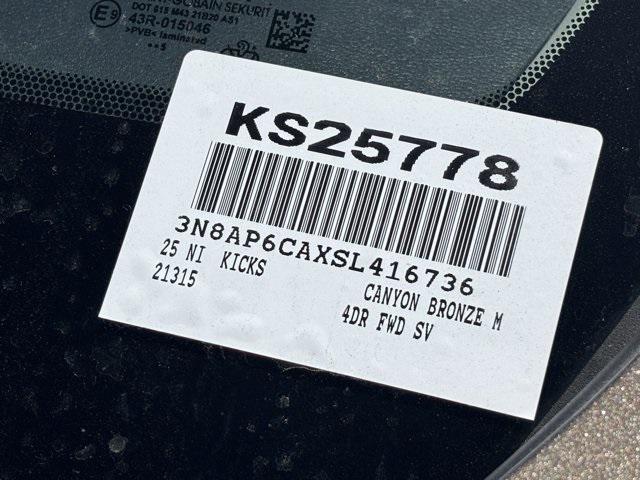 new 2025 Nissan Kicks car, priced at $24,767