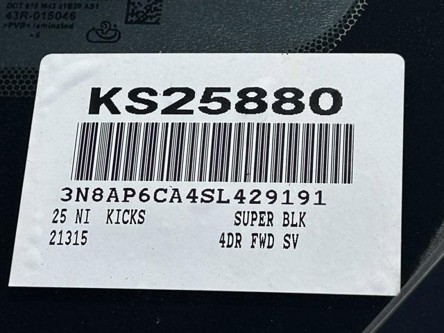 new 2025 Nissan Kicks car, priced at $24,617
