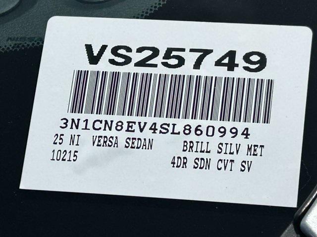 new 2025 Nissan Versa car, priced at $21,911