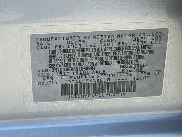 new 2025 Nissan Versa car, priced at $21,911