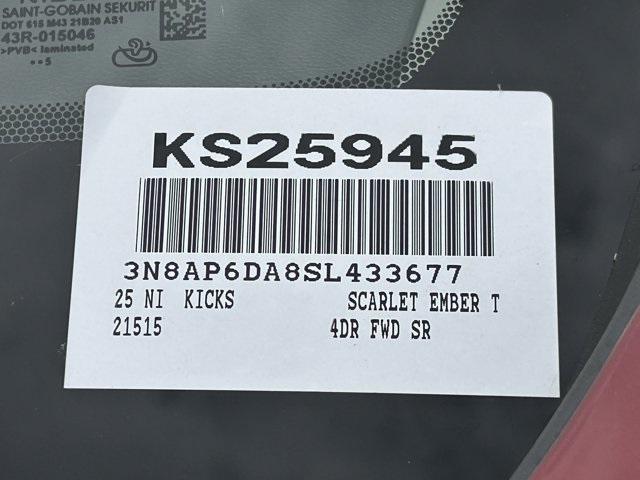 new 2025 Nissan Kicks car, priced at $27,476