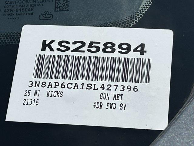 new 2025 Nissan Kicks car, priced at $24,538