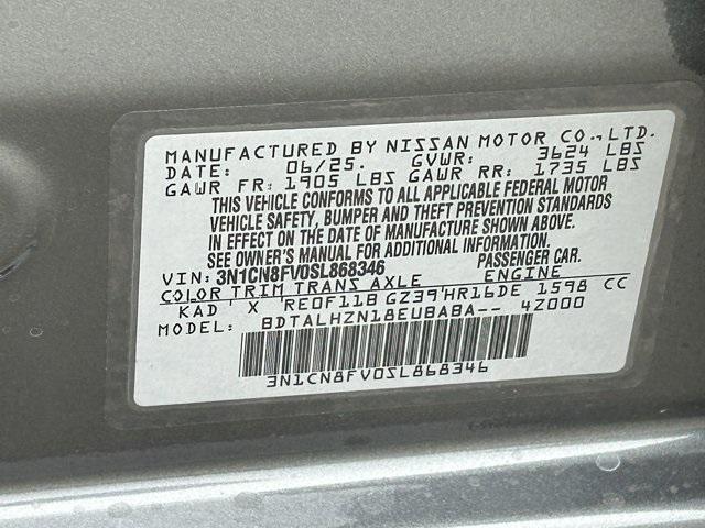 new 2025 Nissan Versa car, priced at $22,662