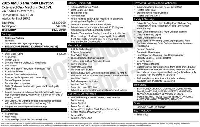 new 2025 GMC Sierra 1500 car, priced at $50,790
