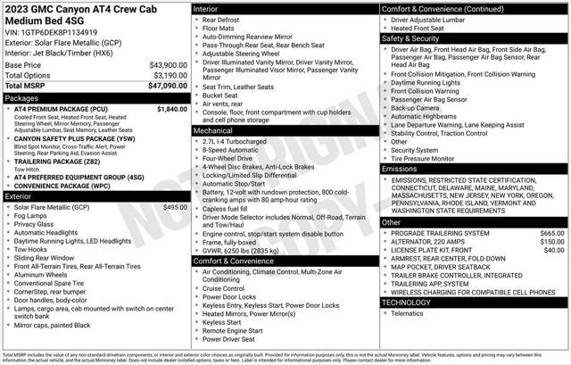 used 2023 GMC Canyon car, priced at $42,499