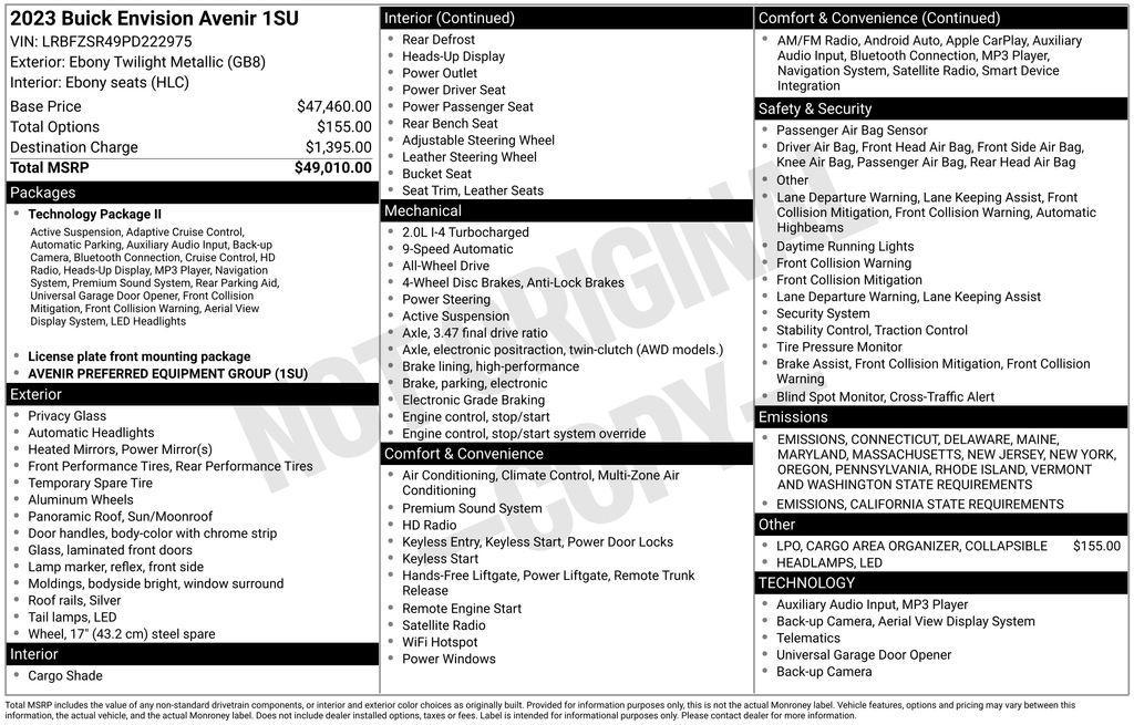 used 2023 Buick Envision car, priced at $32,999