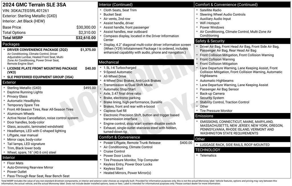 used 2024 GMC Terrain car, priced at $27,299