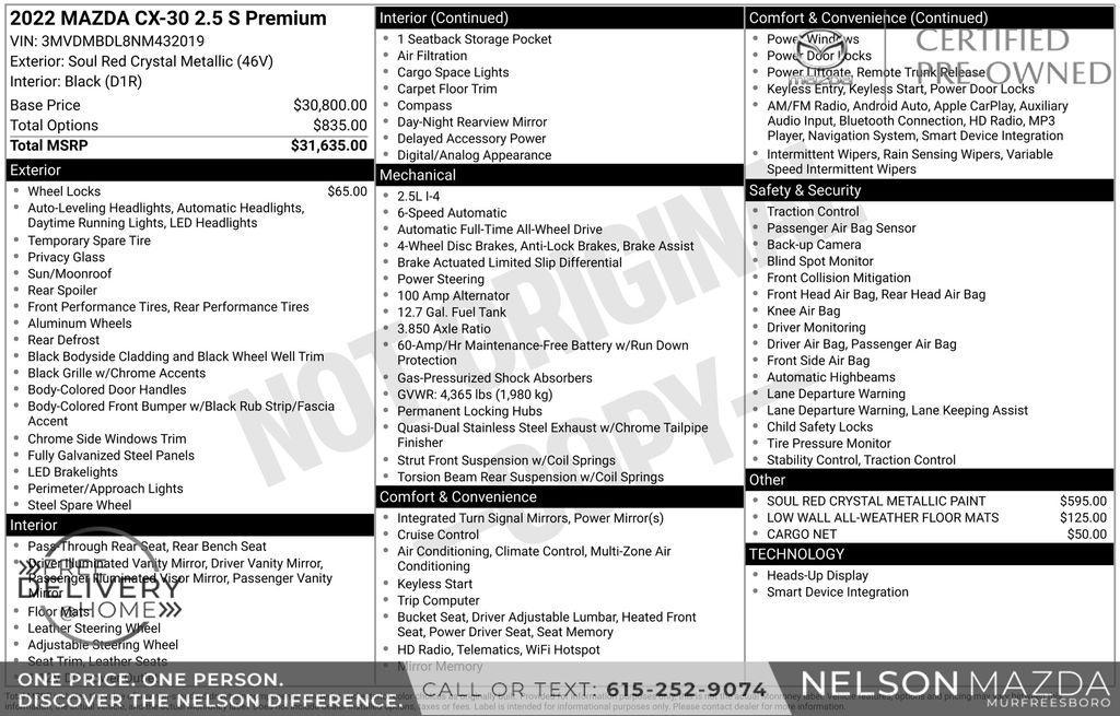 used 2022 Mazda CX-30 car, priced at $23,990
