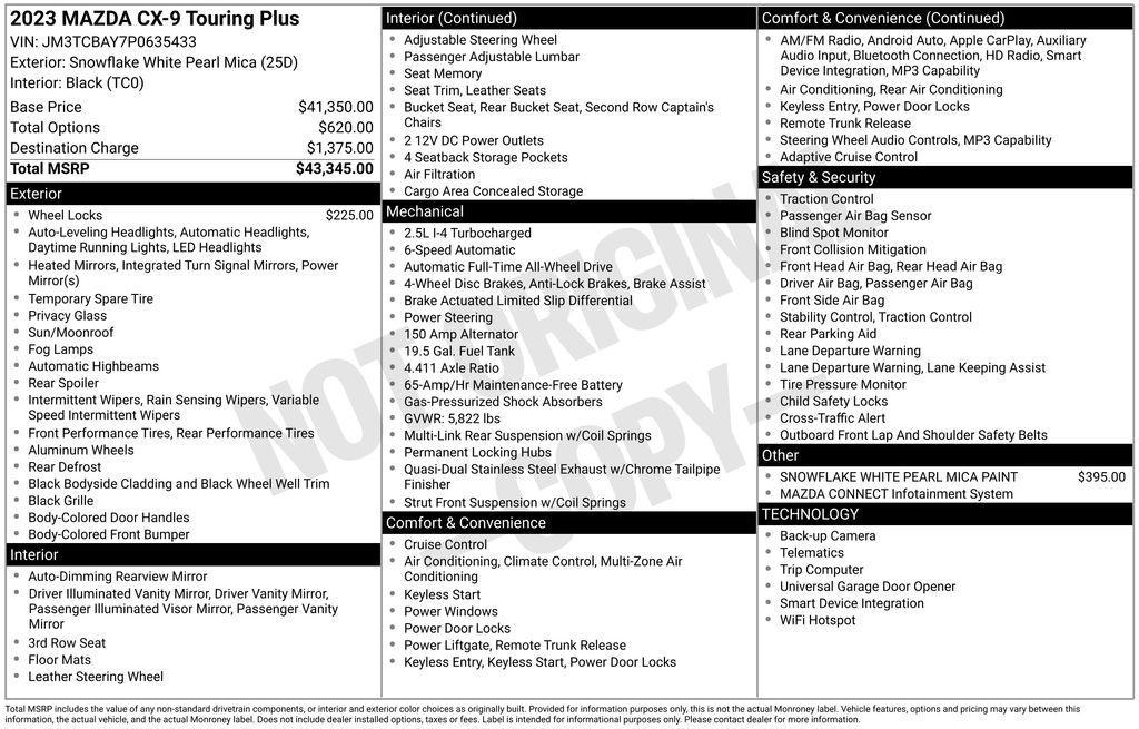 used 2023 Mazda CX-9 car, priced at $22,990